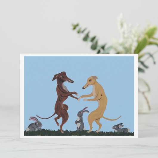 Dancing Greyhounds & Bunny Friends Invitation 招待状 (スタンド正面)