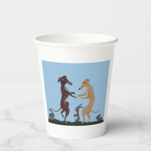 Dancing Greyhounds Paper Cups 紙コップ (裏面)