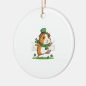 Dancing Guinea Pig Leprechaun St.Patrick's Day セラミックオーナメント (左)