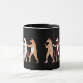 Dancing Horses Whimsical Mug マグカップ (中央)