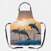 Dancing in the Dusk: Three Dolphins Leaping  エプロン (正面)