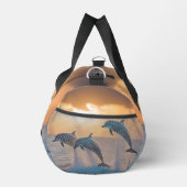 Dancing in the Dusk: Three Dolphins Leaping  ダッフルバッグ (右)