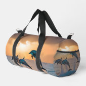Dancing in the Dusk: Three Dolphins Leaping  ダッフルバッグ (右コーナー)