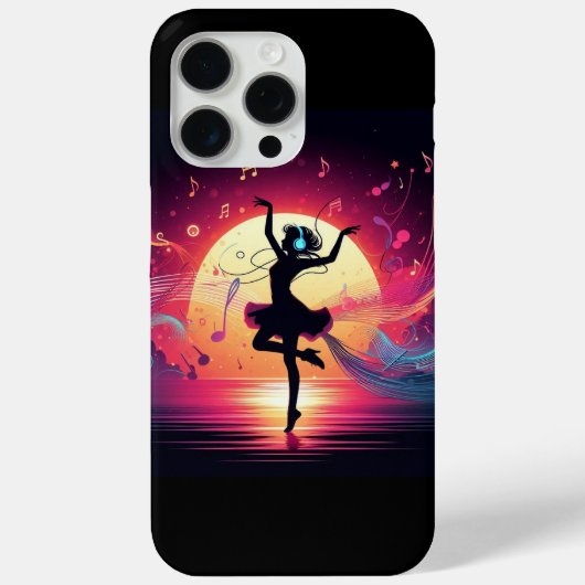 Dancing in the Sunset – 音楽好きのためのベクターアートフォンケース Case-Mate iPhoneケース (裏面)