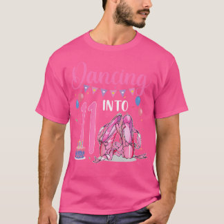 Dancing Into 11Th Birthday Ballerina Ballet 11 Yea Tシャツ