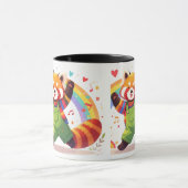 Dancing Kawaii Animal with Rainbow  マグカップ (中央)