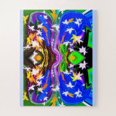 Dancing leaves in autumn art ジグソーパズル (縦)