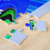 Dancing leaves in autumn art ジグソーパズル (側面)