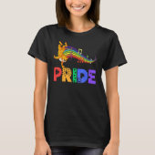 Dancing Leopard Pride Dad Rainbow Men Women Girls Tシャツ (正面)
