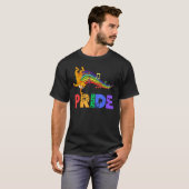 Dancing Leopard Pride Dad Rainbow Men Women Girls  Tシャツ (正面フル)
