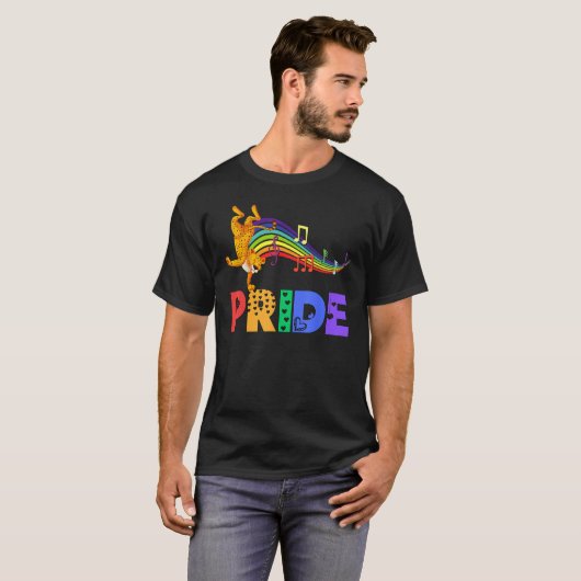 Dancing Leopard Pride Dad Rainbow Men Women Girls  Tシャツ (正面フル)