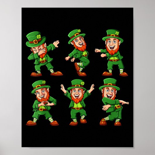 Dancing Leprechauns St Patrick's Day Funny Boys Gi ポスター (正面)