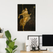 Dancing Maenad Art Print Ancient Roman Fresco ポスター (ホームオフィス)