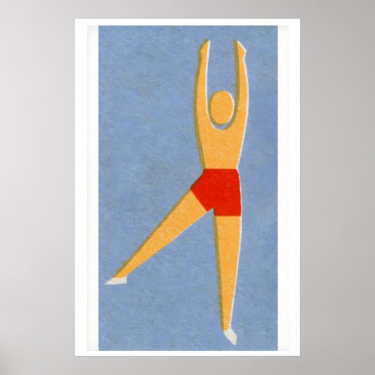 Dancing Man - Matchbox Print - Aesthetic Wall Art ポスター (正面)