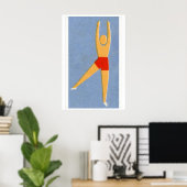 Dancing Man - Matchbox Print - Aesthetic Wall Art ポスター (ホームオフィス)