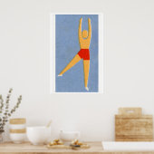 Dancing Man - Matchbox Print - Aesthetic Wall Art ポスター (キッチン)