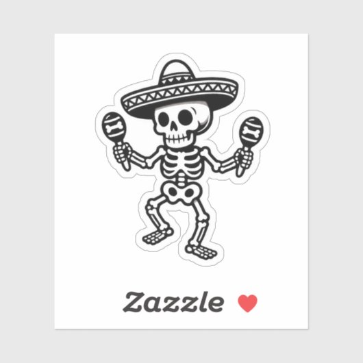 Dancing Mexican Skeleton シール (シート)