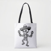 Dancing Mexican Skeleton トートバッグ (正面)
