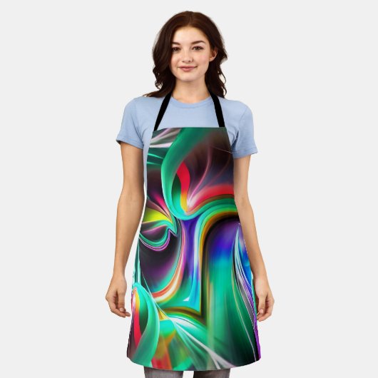 Dancing Neon Lights エプロン (着用した状態)