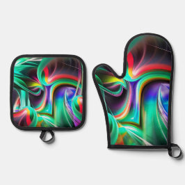 Dancing Neon Lights 鍋つかみ&鍋敷きセット