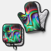 Dancing Neon Lights 鍋つかみ&鍋敷きセット (正面/裏面)