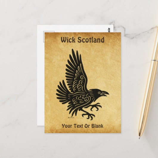 Dancing Norse Raven ポストカード (正面/裏面インサイチュ)