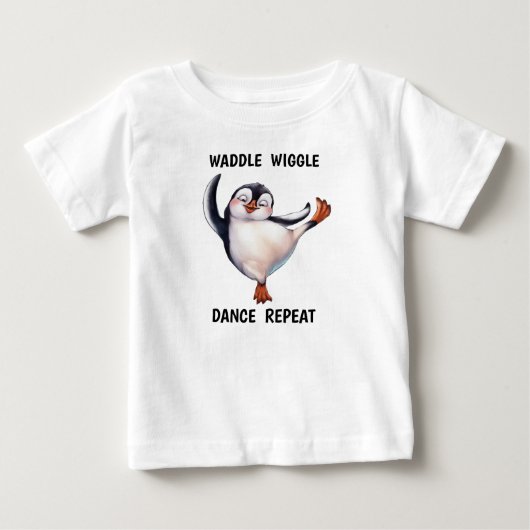 Dancing Penguin Toddler Tshirt ベビーTシャツ (正面)