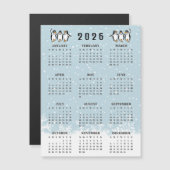 Dancing Penguins 2026 Calendar Magnetic Card (正面/裏面)