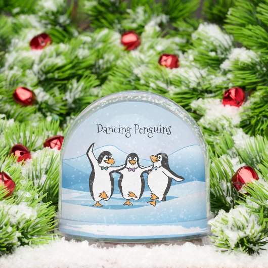 Dancing Penguins Design Snow Globe (クリスマス)