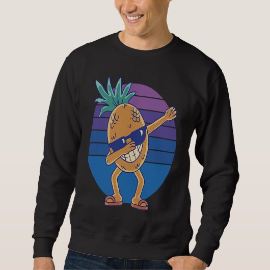 dancing pineapple graphic  for men women and child スウェットシャツ (正面)