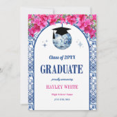 Dancing Queen Disco Ball Class of 2026 Graduation 案内状 (正面)