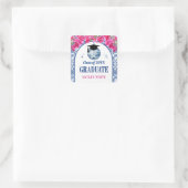 Dancing Queen Disco Ball Graduation Party スクエアシール (バッグ)