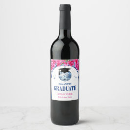 Dancing Queen Disco Ball Graduation Party ワインラベル