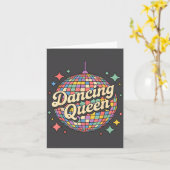 Dancing Queen Disco Ball Quote Party  カード (黄色い花)
