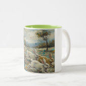 Dancing Rabbits at Dawn ツートーンマグカップ (正面右)