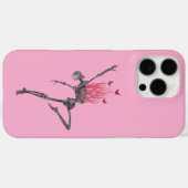 Dancing Red Fire Flames Skeleton Illustration Pink Case-Mate iPhoneケース (裏面 (横))