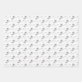 Dancing Rows Of Flying Ghosts Halloween  ラッピングペーパーシート (正面3)