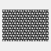 Dancing Rows Of Flying Ghosts Halloween  ラッピングペーパーシート (正面2)