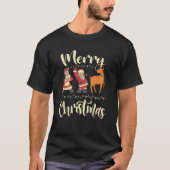 Dancing Santa Claus Merry Christmas Tシャツ (正面)