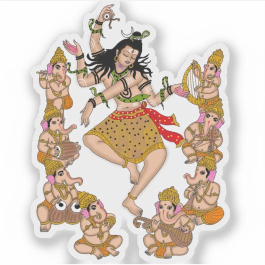 Dancing Shiva Sticker シール (正面)