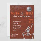 Dancing Skeleton Adult Halloween Party  招待状 (正面)