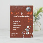 Dancing Skeleton Adult Halloween Party  招待状 (スタンド正面)