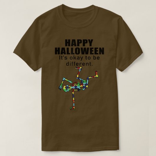 Dancing skeleton Dance Scary Happy Halloween Tシャツ (デザイン正面)