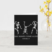 Dancing Skeleton Dry Bones Come Alive Christian Ha カード (黄色い花)