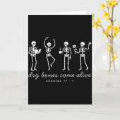 Dancing Skeleton Dry Bones Come Alive Christian Ha カード (黄色い花)