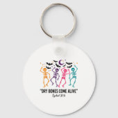 Dancing Skeleton Dry Bones Come Alive Christian Ha キーホルダー (正面)