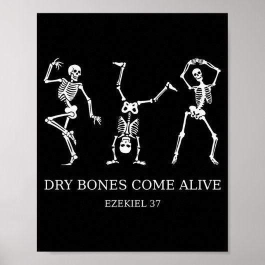 Dancing Skeleton Dry Bones Come Alive Christian Ha ポスター (正面)