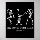 Dancing Skeleton Dry Bones Come Alive Christian Ha ポスター (正面)