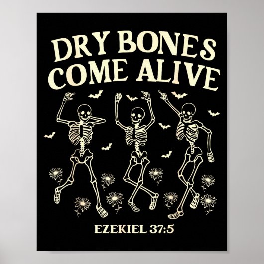 Dancing Skeleton Dry Bones Come Alive Christian Ha ポスター (正面)