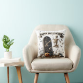 Dancing Skeleton Halloween Design クッション (椅子)